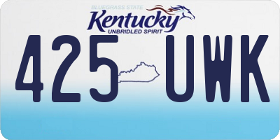 KY license plate 425UWK