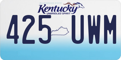 KY license plate 425UWM