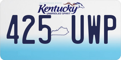 KY license plate 425UWP