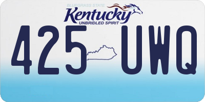 KY license plate 425UWQ