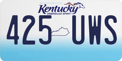 KY license plate 425UWS