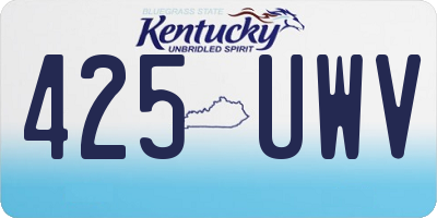 KY license plate 425UWV