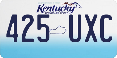 KY license plate 425UXC
