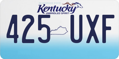 KY license plate 425UXF