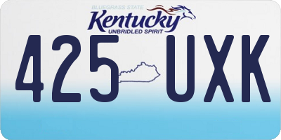 KY license plate 425UXK