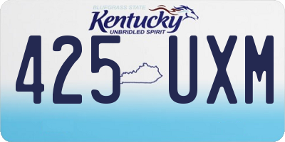 KY license plate 425UXM