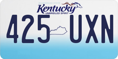 KY license plate 425UXN