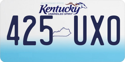 KY license plate 425UXO