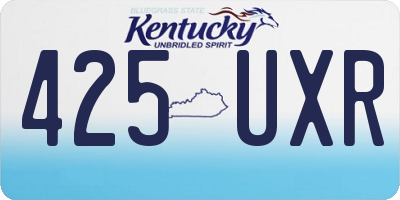 KY license plate 425UXR