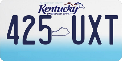 KY license plate 425UXT