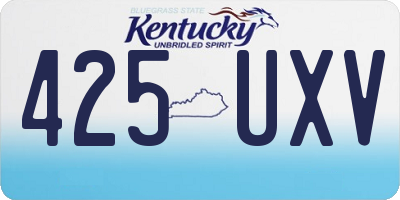 KY license plate 425UXV