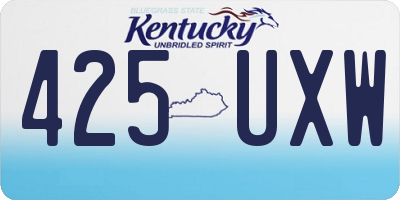 KY license plate 425UXW