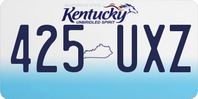 KY license plate 425UXZ