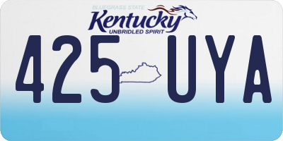 KY license plate 425UYA