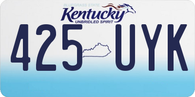 KY license plate 425UYK