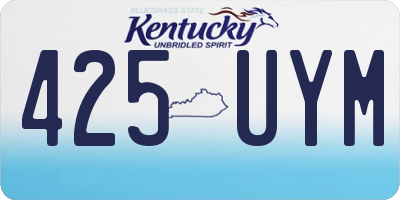 KY license plate 425UYM