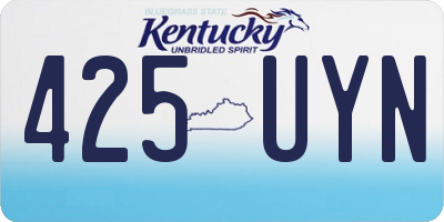 KY license plate 425UYN