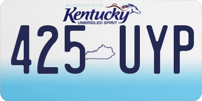 KY license plate 425UYP