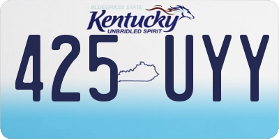 KY license plate 425UYY