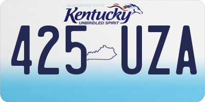 KY license plate 425UZA
