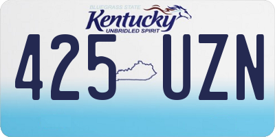 KY license plate 425UZN
