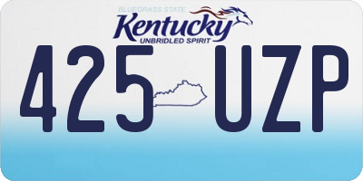 KY license plate 425UZP