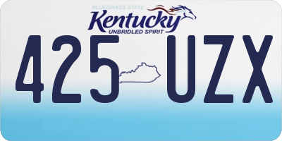 KY license plate 425UZX