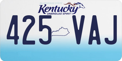KY license plate 425VAJ
