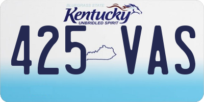 KY license plate 425VAS