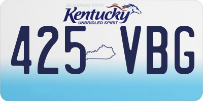 KY license plate 425VBG