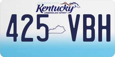 KY license plate 425VBH