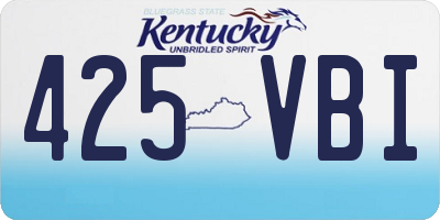 KY license plate 425VBI