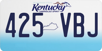 KY license plate 425VBJ