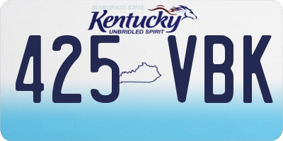 KY license plate 425VBK