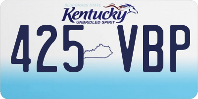 KY license plate 425VBP