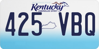 KY license plate 425VBQ