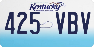KY license plate 425VBV