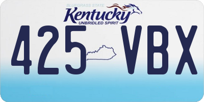 KY license plate 425VBX