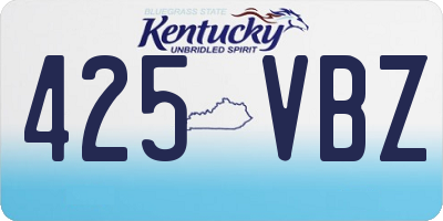 KY license plate 425VBZ