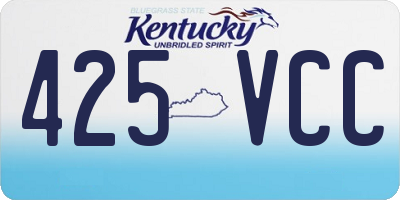 KY license plate 425VCC