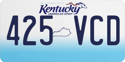 KY license plate 425VCD