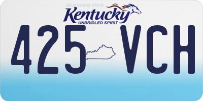 KY license plate 425VCH