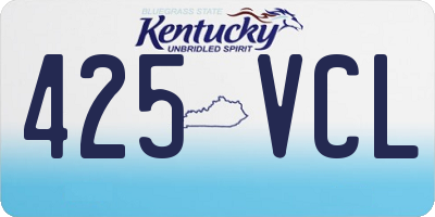 KY license plate 425VCL