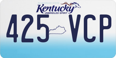KY license plate 425VCP