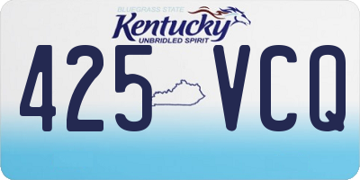 KY license plate 425VCQ