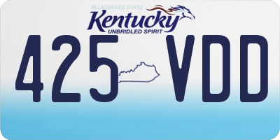 KY license plate 425VDD