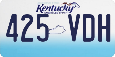 KY license plate 425VDH