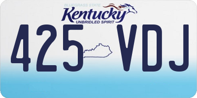 KY license plate 425VDJ