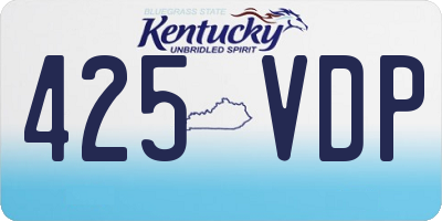 KY license plate 425VDP