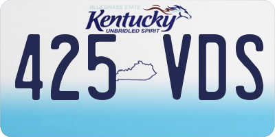 KY license plate 425VDS